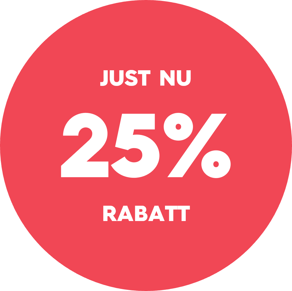 25 procent rabatt