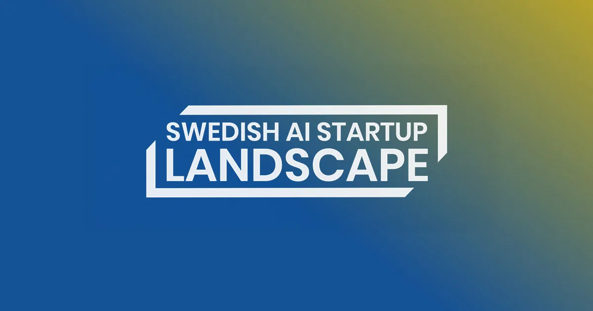 swedish ai startup landscape